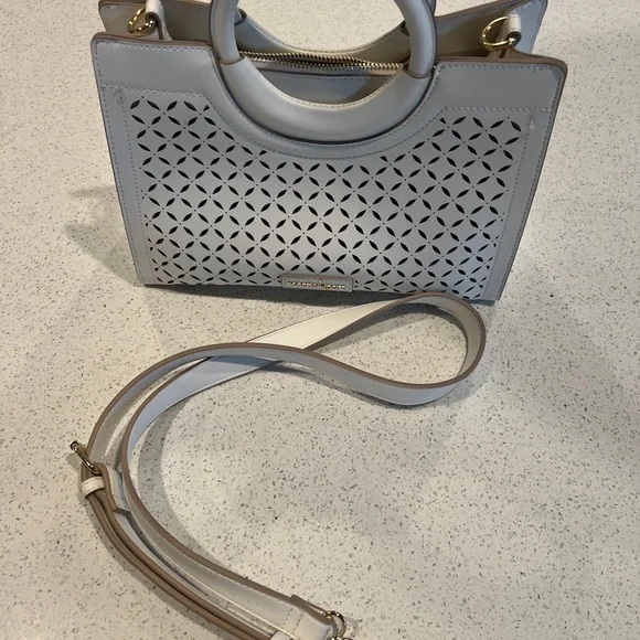 Nanette Lepore Robinne Round Handle White Handbag - Picture 3 of 7